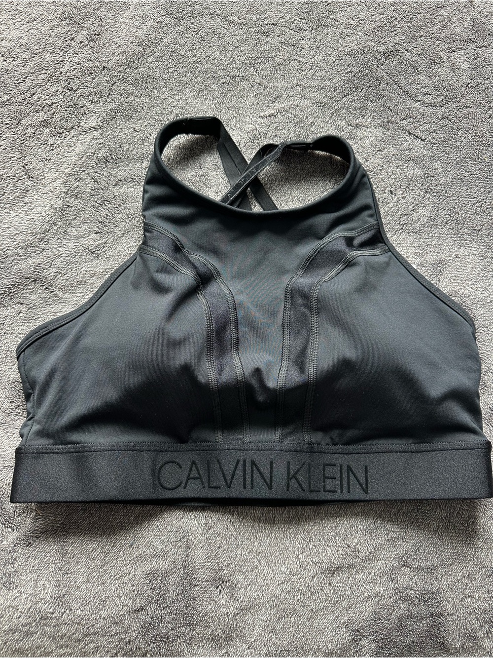 Calvin Klein Black High-Neck Supportive Bralette